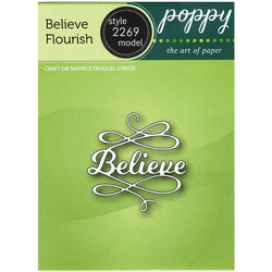 Wykrojnik - Poppystamps - Believe Flourish