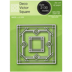 Wykrojnik - Poppystamps - Deco Victor Square - art deco ramka