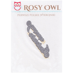 Wykrojnik - Rosy Owl - Imienin - napisy