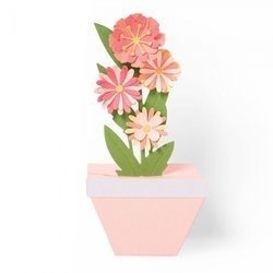 Wykrojnik Sizzix Thinlits - Pop-Up Plant Pot kwiaty w doniczce