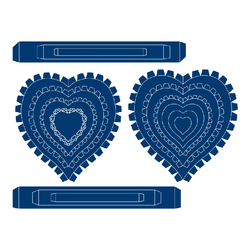 Wykrojnik Tattered Lace - Heart Box - pudełko w kształcie serca