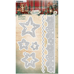 Wykrojnik do papieru - StudioLight - Borders & stars border śnieżynki gwiazdki