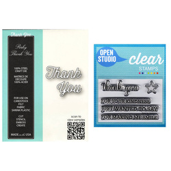 Wykrojnik + stempel - Memory Box - Perky Thank You