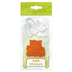 Wykrojnik + stempel - Tonic Studios - Kitten's Whiskers - kot