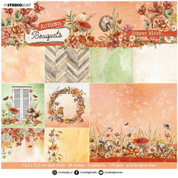 Zestaw papierów 15x15 - Studio Light - Copper Blush Autumn Bouquet