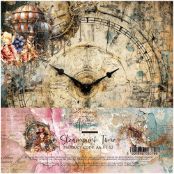 Zestaw papierów do scrapbookingu 15x15 - Alchemy of Art - Steampunk Time