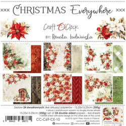 Zestaw papierów do scrapbookingu 15x15 - Craft o'clock - Christmas Everywhere