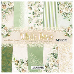 Zestaw papierów do scrapbookingu 20x20 - Scrapandme - White Roses