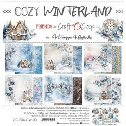 Zestaw papierów do scrapbookingu 30,5x30,5 - Craft o'clock - Cozy Winterland