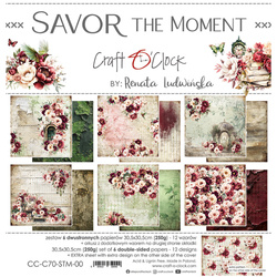 Zestaw papierów do scrapbookingu 30,5x30,5 - Craft o'clock - Savor the Moment