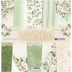 Zestaw papierów do scrapbookingu 30x30 - ScrapAndMe - White Roses