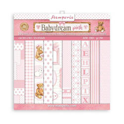 Zestaw papierów do scrapbookingu 30x30 - Stamperia - Babydream Pink