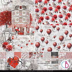 Zestaw papierów do scrapbookingu 30x30cm - Ciao Bella - Paris Je T'aime