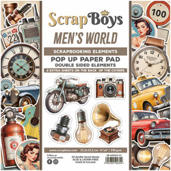 Zestaw papierów do scrapbookingu z elementami 15x15 - ScrapBoys - Men's World Pop-Up