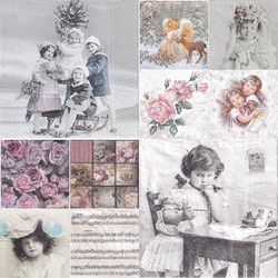 Zestaw serwetek vintage do decoupage 33x33cm - 10szt