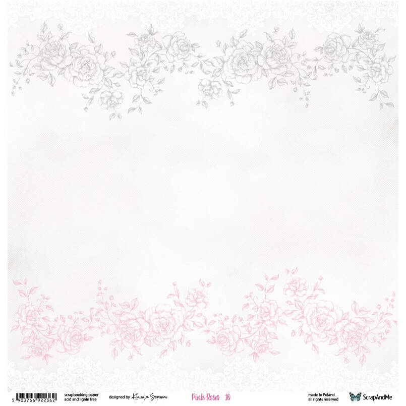 Papier 30x30 - ScrapAndMe - Pink Roses 09/10 | [146936] - sklepik Na ...