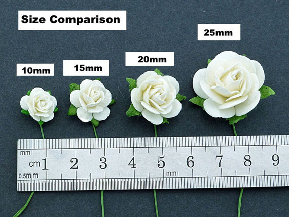 2-tonowe liliowe różyczki otwarte 10mm - 50szt 