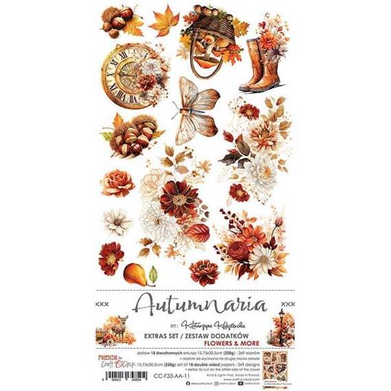 Autumnaria do scrapbookingu - Craft o'clock - zestaw dodatków - FLOWERS