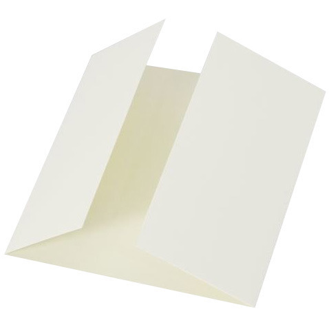 Baza do kartki z podwójną listewką kremowa 14x14 - Rzeczy z papieru