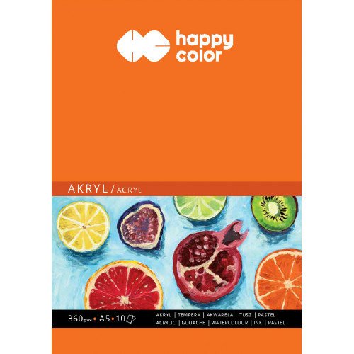 Blok do farb akrylowych A4 10ark 360g - Happy Color
