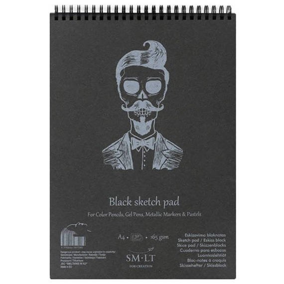 Blok szkicowy (szkicownik) Black Sketch Pad SM-LT 165 g - A5, 20 arkuszy