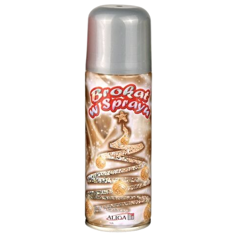 Brokat ozdobny w sprayu 250ml Aliga - srebrny