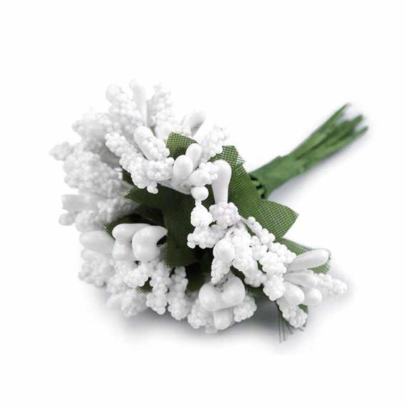 Bukiecik / kaszka ryżyk dekoracyjny biały