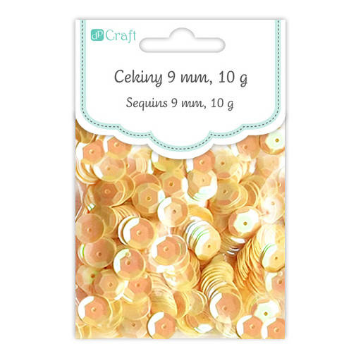 Cekiny łamane okrągłe 9mm 10g - żółte