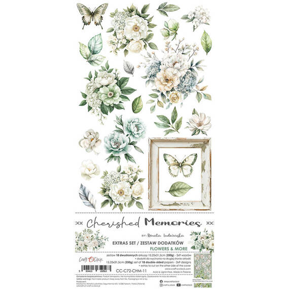 Cherished Memories zestaw dodatków do scrapbookingu - Craft o'clock - Flowers