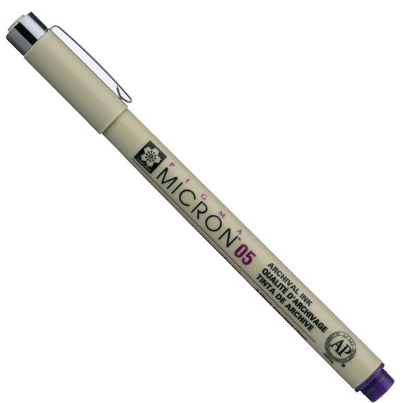 Cienkopis Pigma Micron 05 - Purple 0,45mm - Sakura - fioletowy
