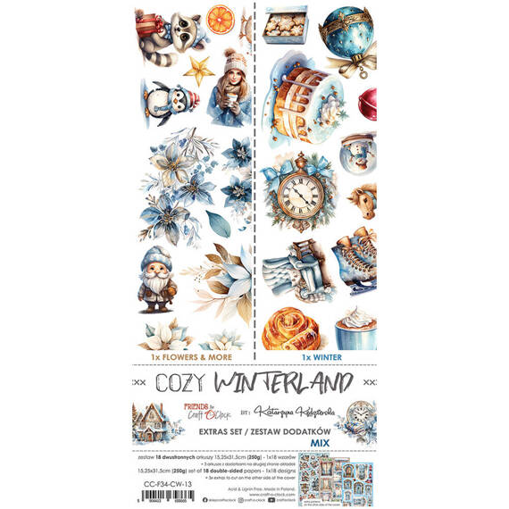 Cozy Winterland zestaw dodatków do scrapbookingu  - Craft o'clock - MIX