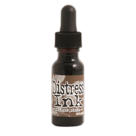 Distress Ink Reinker – Uzupełniacz do puduszki z tuszem Distress - Walnut Stain (14 ml)