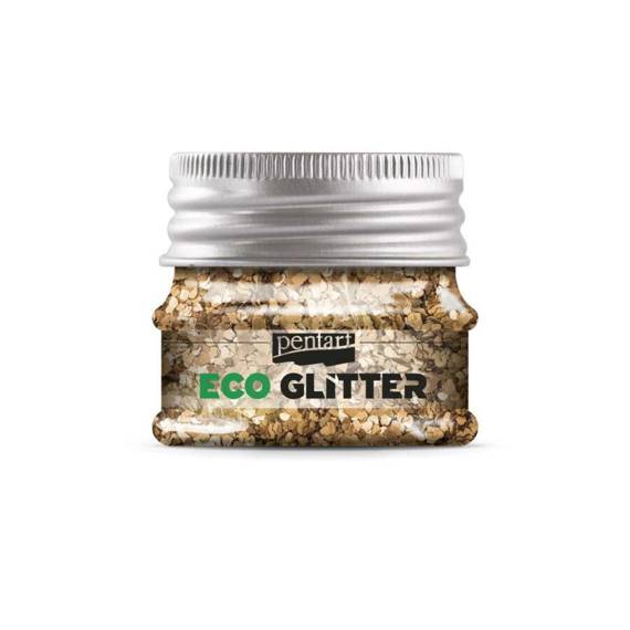 Eko brokat - eco glitter Pentart - różowe złoto / rose gold confetti 15g