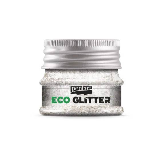 Eko brokat - eco glitter Pentart - srebro drobno mielone / silver, fine 15g