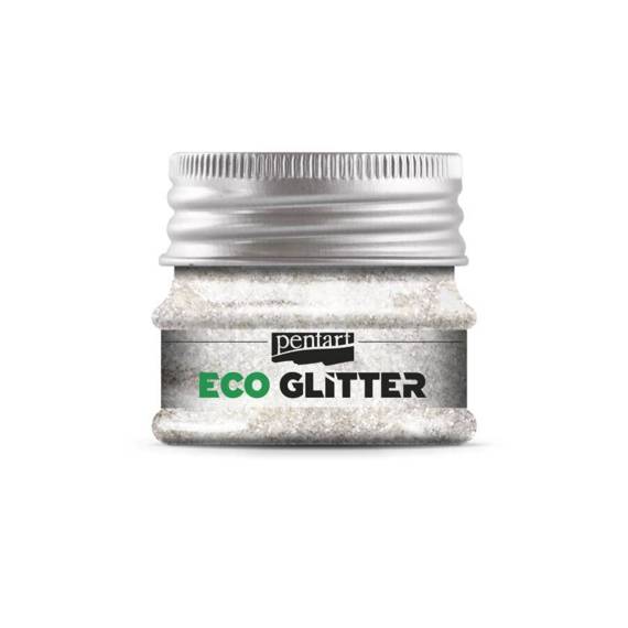 Eko brokat - eco glitter Pentart - srebro extra drobno mielone / silver, extra fine 15g