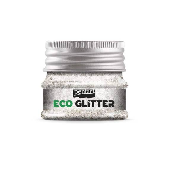 Eko brokat - eco glitter Pentart - srebro grubo mielone / silver, rough 15g