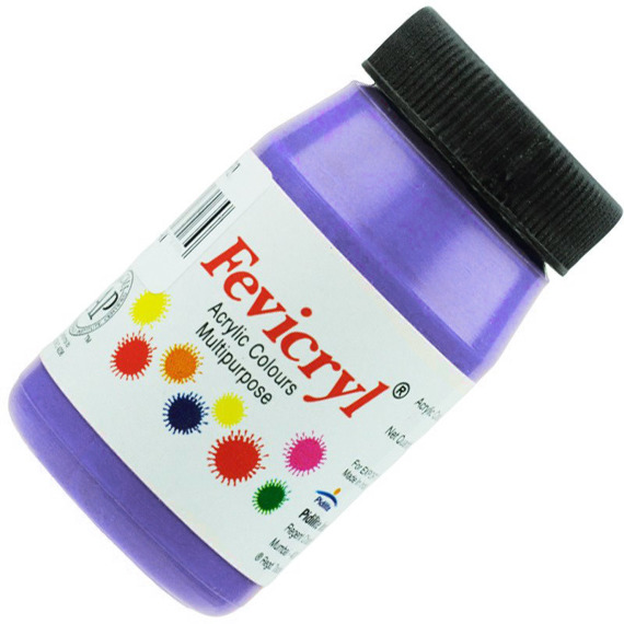 Farba akrylowa 50 ml do tkanin i drewna Fevicryl - 25 violet - fioletowa