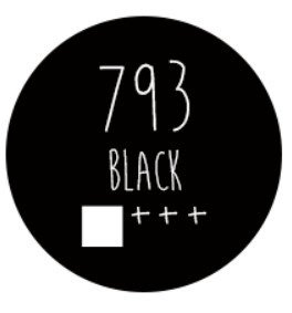 Farba akrylowa LOVEART 100ml - black 793 - czarna