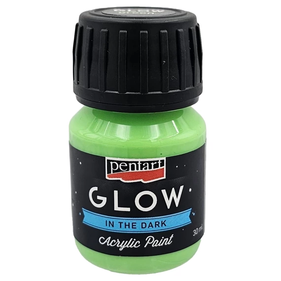 Farba akrylowa świecąca w ciemności Glow zielona 30 ml - Pentart