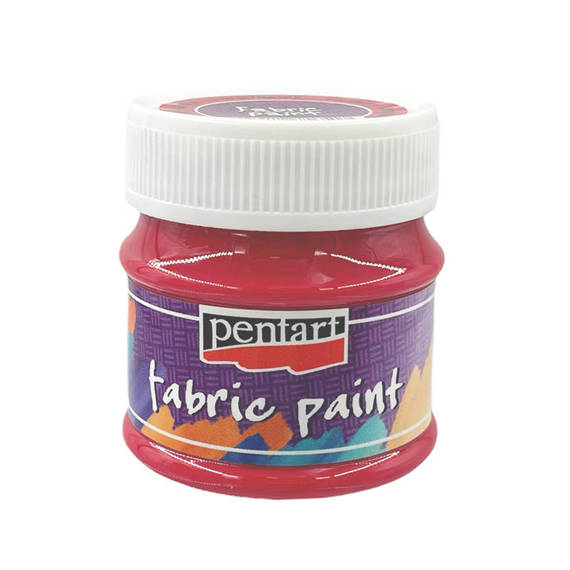 Farba do tkanin - fabric paint - karminowa / carmin 50ml - Pentart