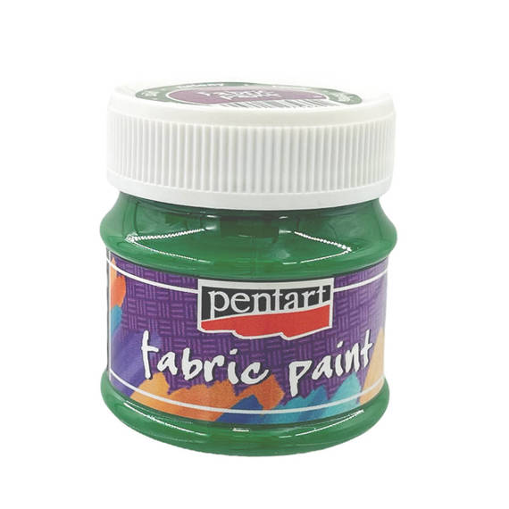 Farba do tkanin - fabric paint - zielona / green 50ml - Pentart