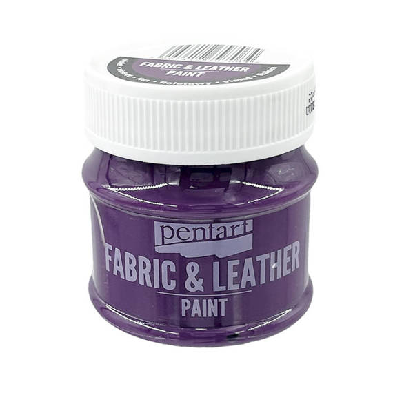 Farba do tkanin i skór - fabric & leather paint - fioletowa / violet 50ml - Pentart