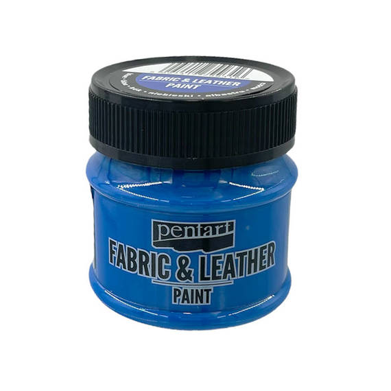 Farba do tkanin i skór - fabric & leather paint - niebieska / blue 50ml - Pentart