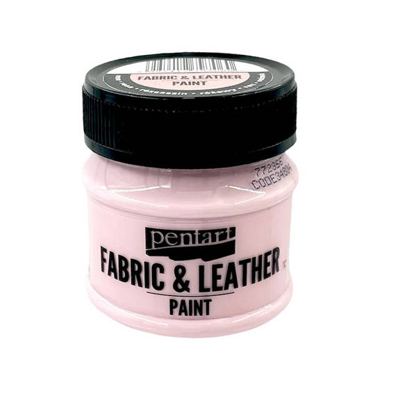Farba do tkanin i skór - fabric & leather paint - różowa / rose 50ml - Pentart