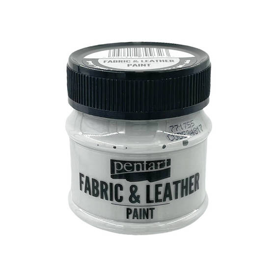 Farba do tkanin i skór - fabric & leather paint - szara / grey 50ml - Pentart