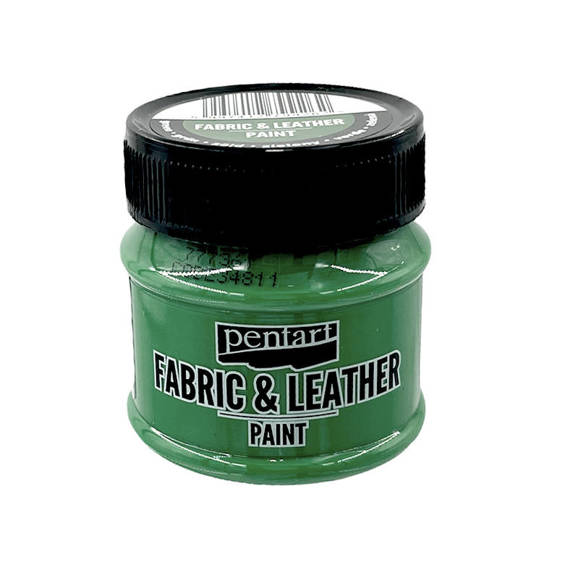 Farba do tkanin i skór - fabric & leather paint - zielona / green 50ml - Pentart