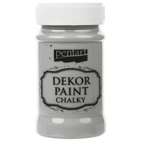 Farba kredowa Dekor Paint szara - grey 100ml - Pentart