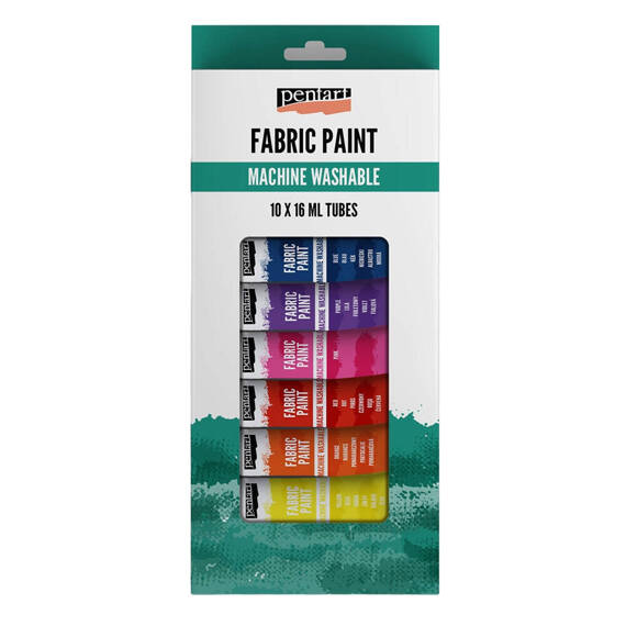 Farby do tkanin w tubkach - Fabric Paint 10x16 ml - Pentart