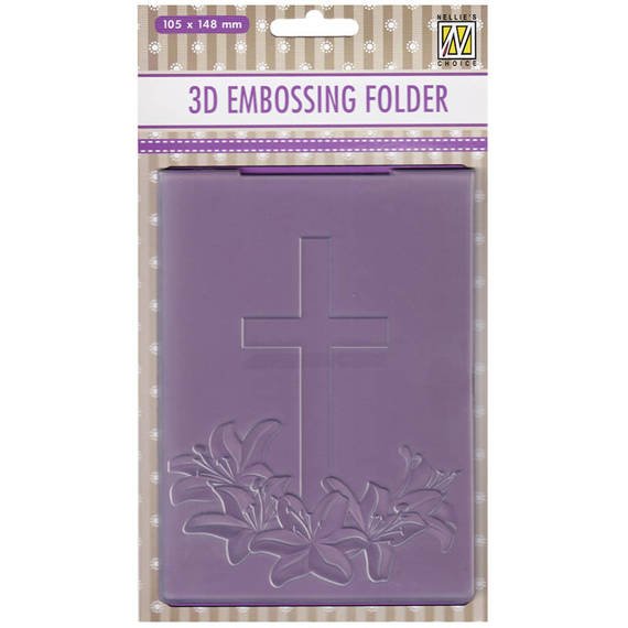 Folder do embossingu - Nellie's Choice - Cross-2 krzyż lilie