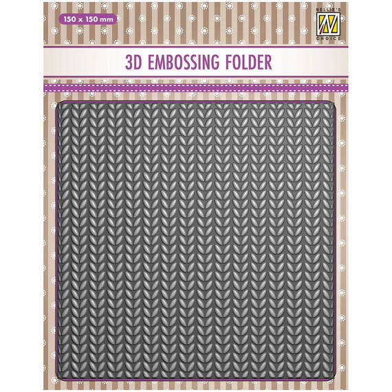 Folder do embossingu - Nellie's Choice - EF3D82 tekstura dzianiny